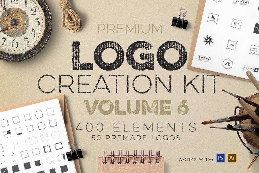 Logo标志创意设计套件v6 Logo Creation Kit Vol.6插图