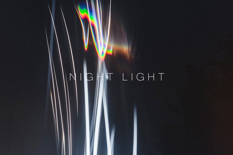 彩色抽象光线条纹纹理背景 Night Light插图(4)