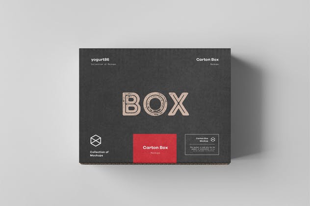 产品包装盒物流包装设计样机模板 Carton Box Mock-up 135x105x60插图(6)