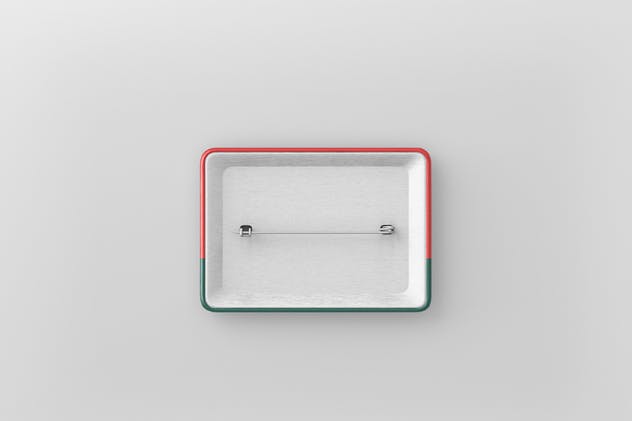 矩形徽章扣子样机模板 Rectangle Badge Button Mockup插图(5)