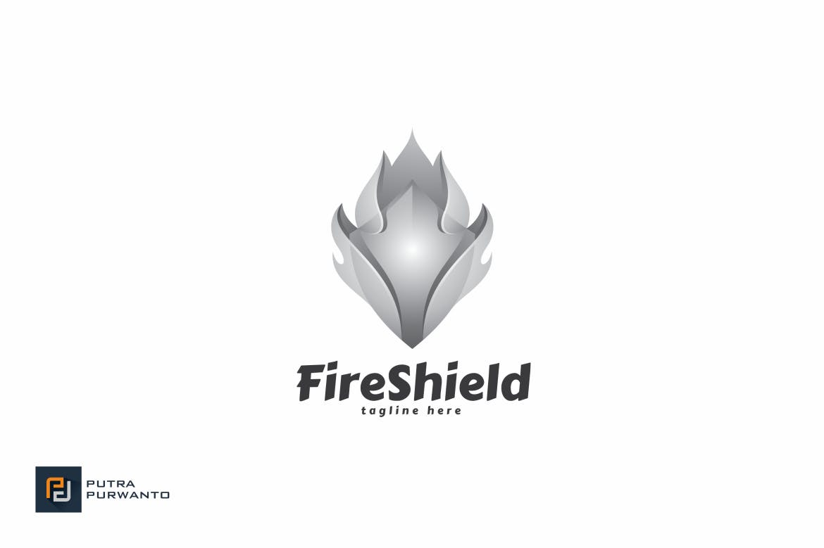 火焰盾牌图形安防品牌商标Logo设计模板 Fire Shield – Logo Template插图(2)