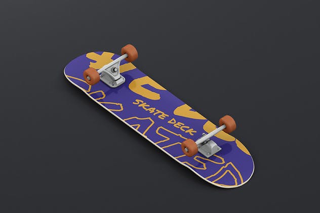 极限运动滑板图案设计样机 Skateboard Mockup插图(11)