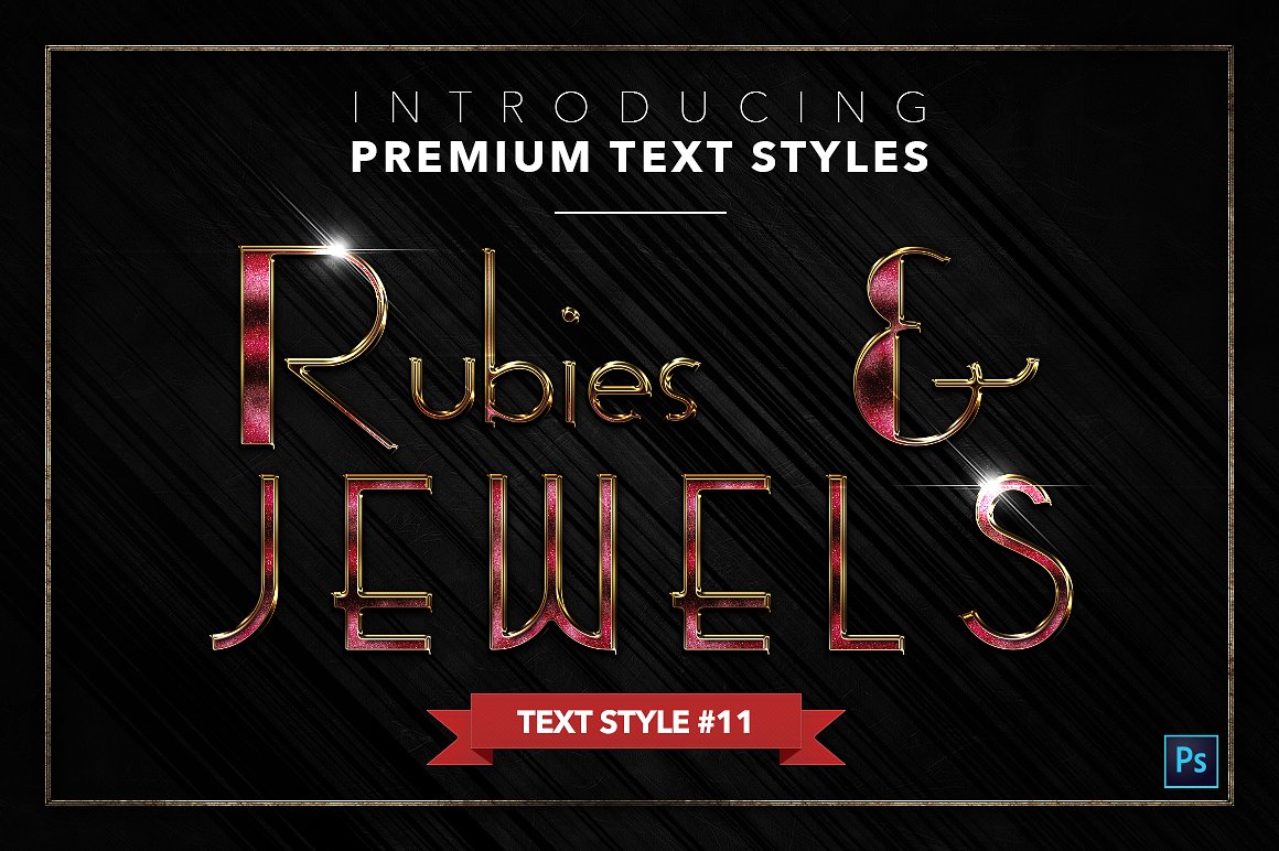 20款红宝石&珠宝文本风格的PS图层样式下载 20 RUBIES & JEWELS TEXT STYLES [psd,asl]插图(11)