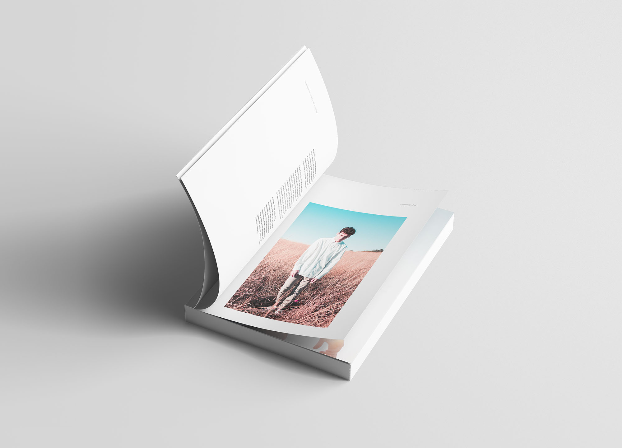 A5尺寸软封图书封面设计效果预览样机 A5 Softcover Book Mockup插图(6)