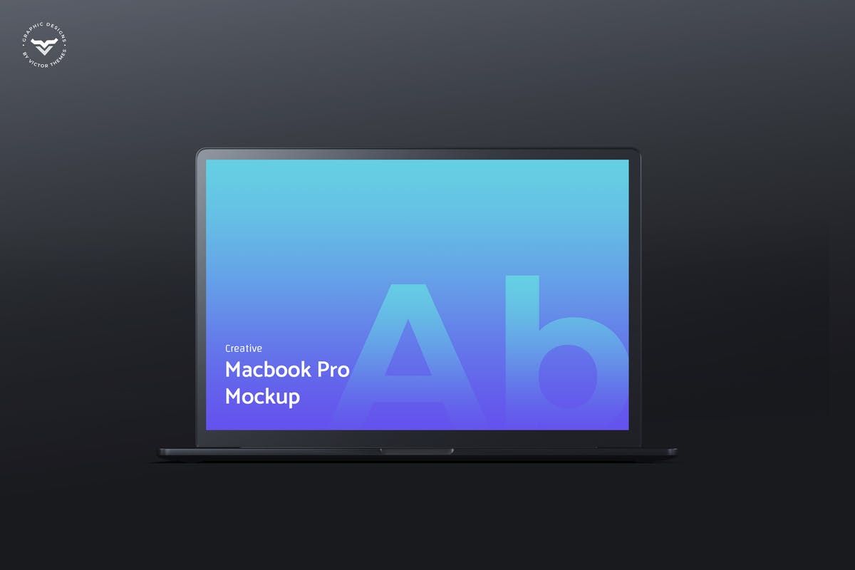 黑色笔记本电脑屏幕网站设计演示样机 Dark Laptop Mockups插图
