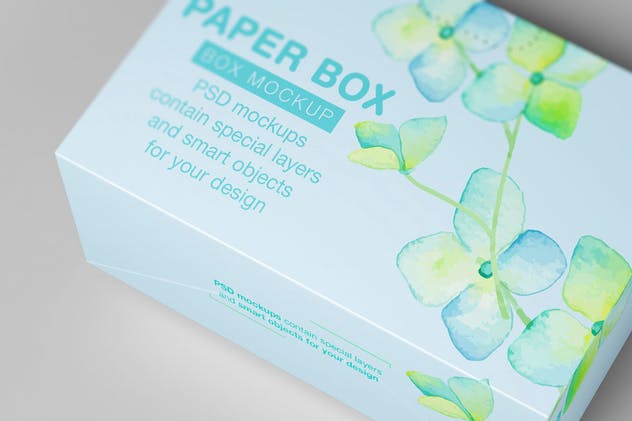 纸巾盒面巾纸盒包装样机15 Paper Box Mockup 15插图(8)
