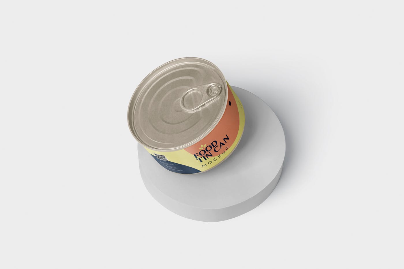 迷你型食品罐头外观设计图样机模板 Food Tin Can Mockup Small Size – Round插图(4)