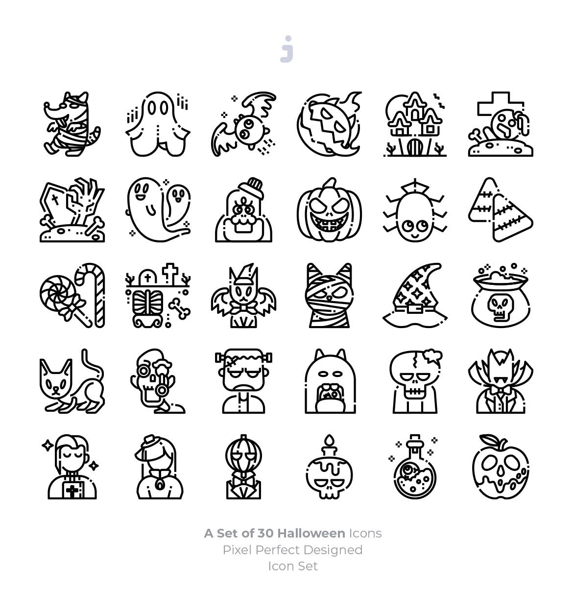 30枚万圣节节日主题彩色矢量图标 30 Halloween Icons插图(2)