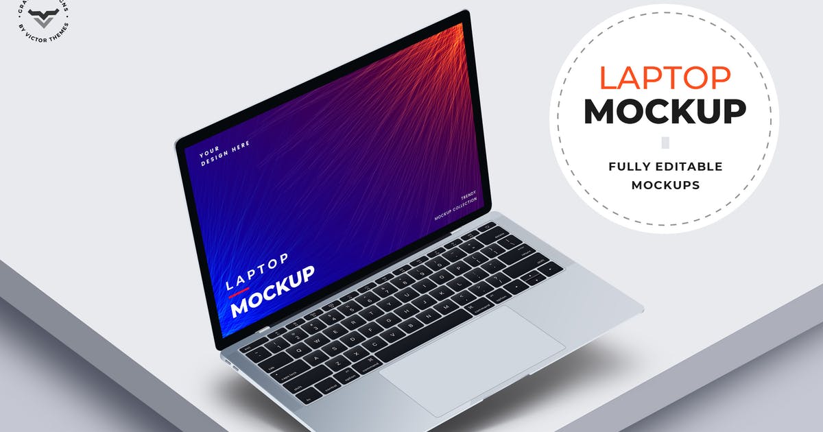 苹果Macbook Pro超极本电脑屏幕预览样机模板 Laptop Mockups插图