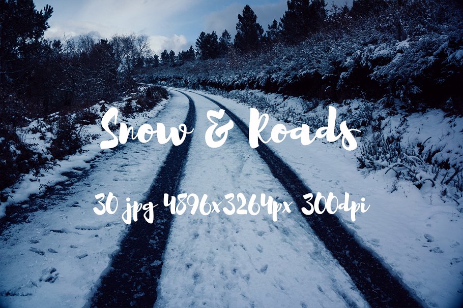 欧洲冬天雪景乡村公路高清照片素材 Snow and Roads photo pack插图(7)