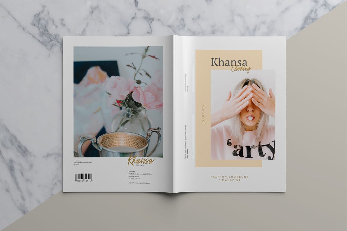 品牌时装/摄影/建筑行业产品目录&杂志设计模板 KHANSA – Fashion Lookbook & Magazine插图(9)