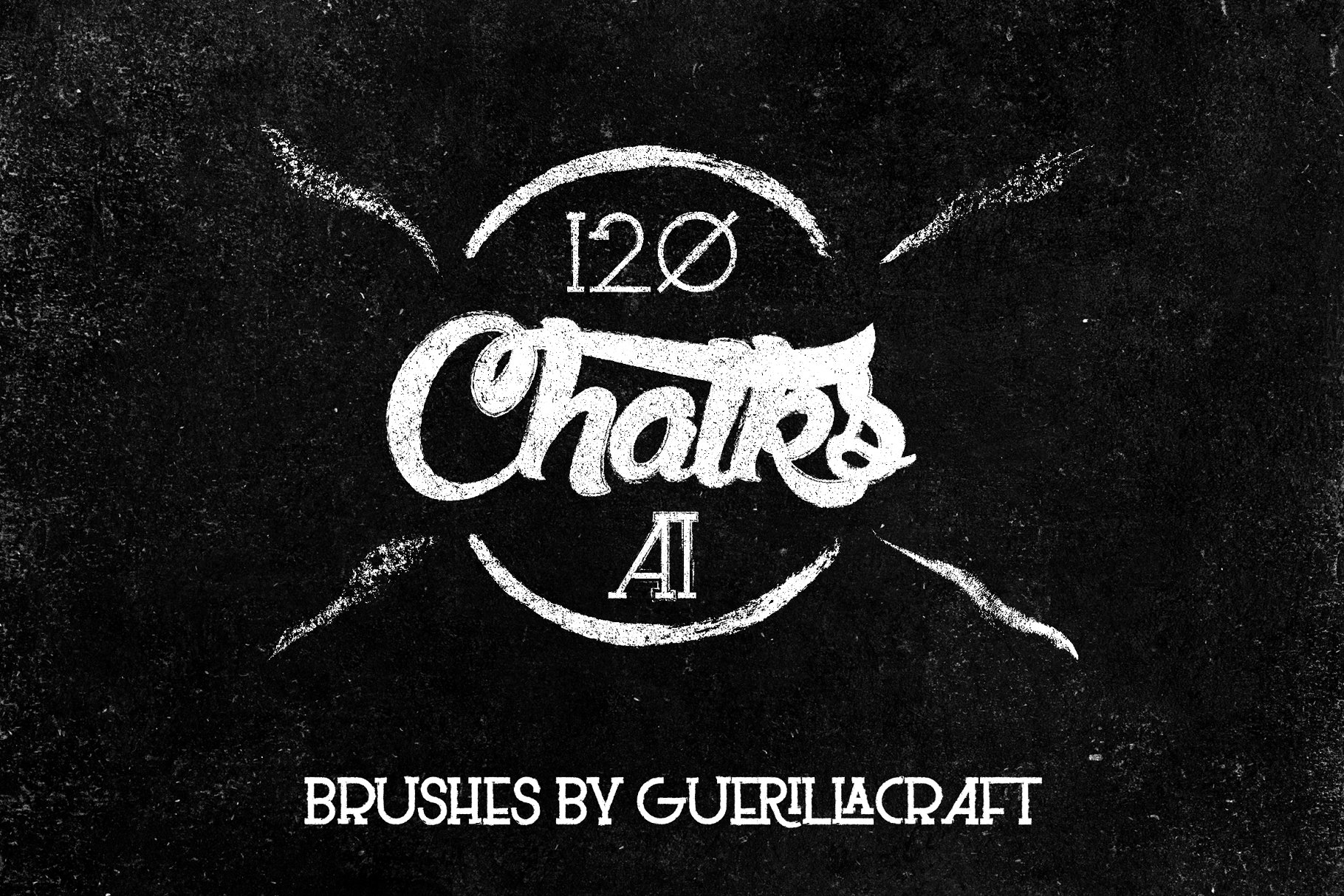 经典彩色黑板画粉笔AI笔刷 Megapack of chalks by Guerillacraft插图