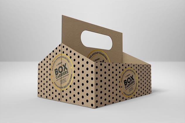 食品糕点盒样机模板第5卷 Food Pastry Boxes Vol.5:Carrier Boxes Mockups插图(6)