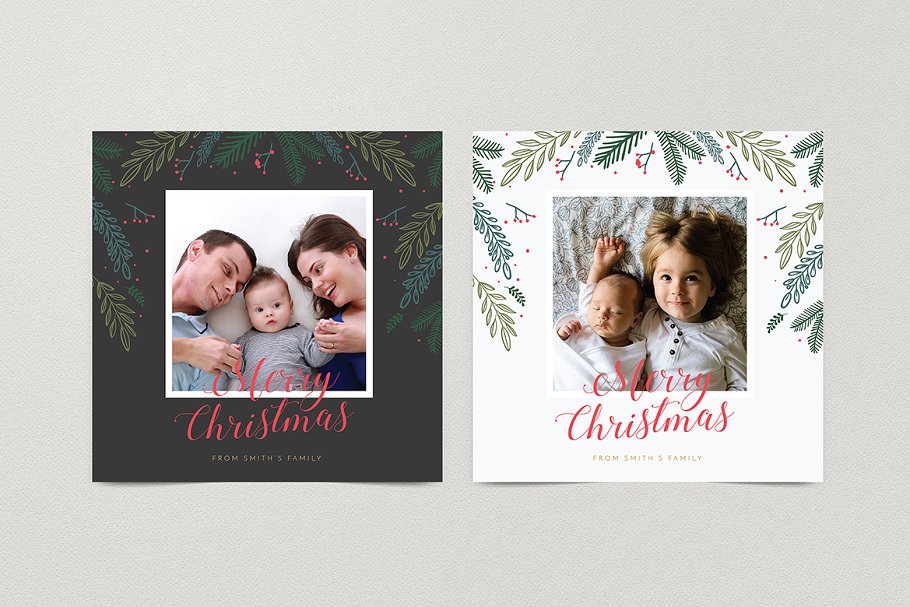 圣诞节日贺卡+ Instagram帖子模板 Christmas Photo Cards + Instagram插图(5)