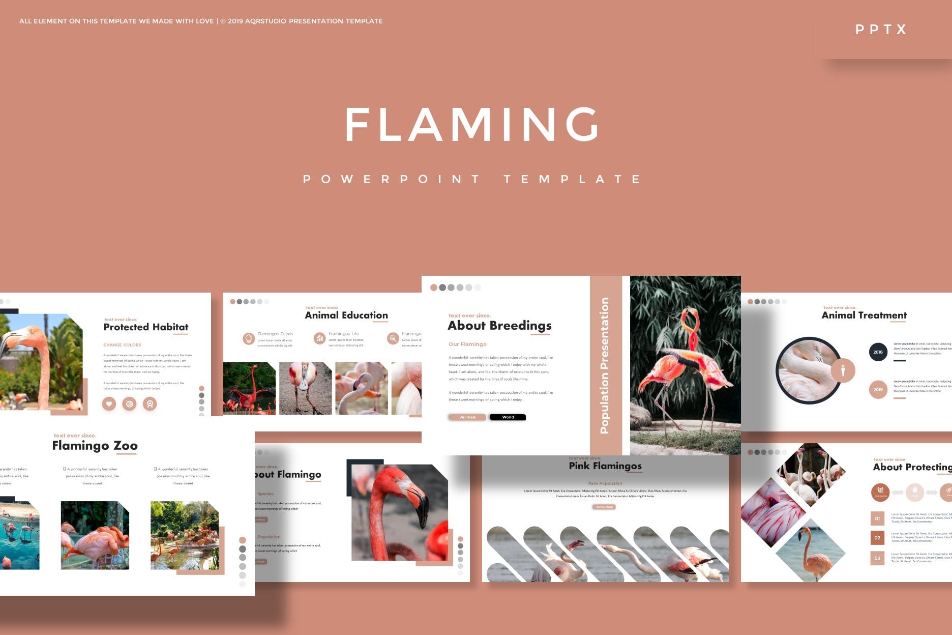 行业市场分析报告PPT设计模板 Flaming – Powerpoint Template插图