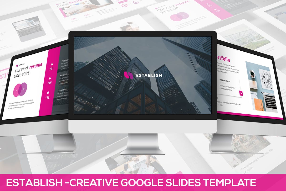 创意互联网项目演示谷歌幻灯片模板 Establish – Creative Google Slides Template插图