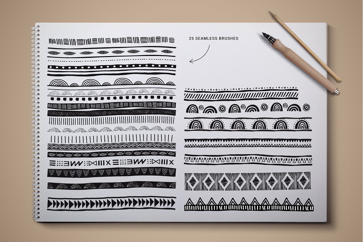 非洲梦系列工艺品设计素材包 African dream – patterns and brushes插图(6)