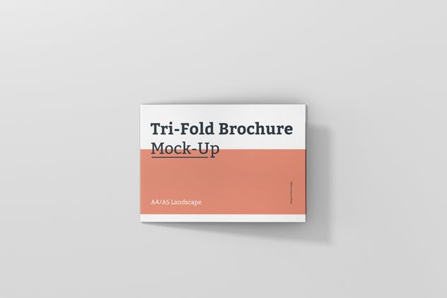 三折页横向多尺寸小册子样机 Tri-Fold Brochure Mockup – Din A4 A5 A6 Landscape插图(8)