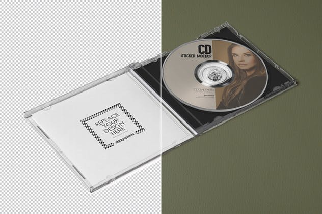 经典圆盘音乐CD封面样机 9 CD Cover Mockups插图(6)