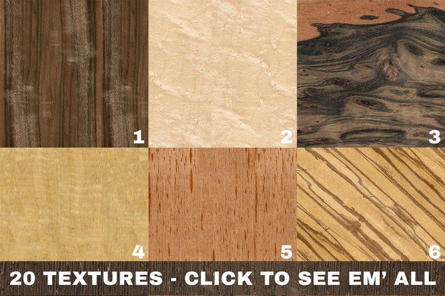 20款实物取材古香古色木纹 20 Wood Textures Pack插图(1)