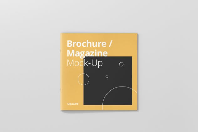 方形小册/杂志排版设计样机模板 Square Brochure / Magazine Mock-Up插图(9)