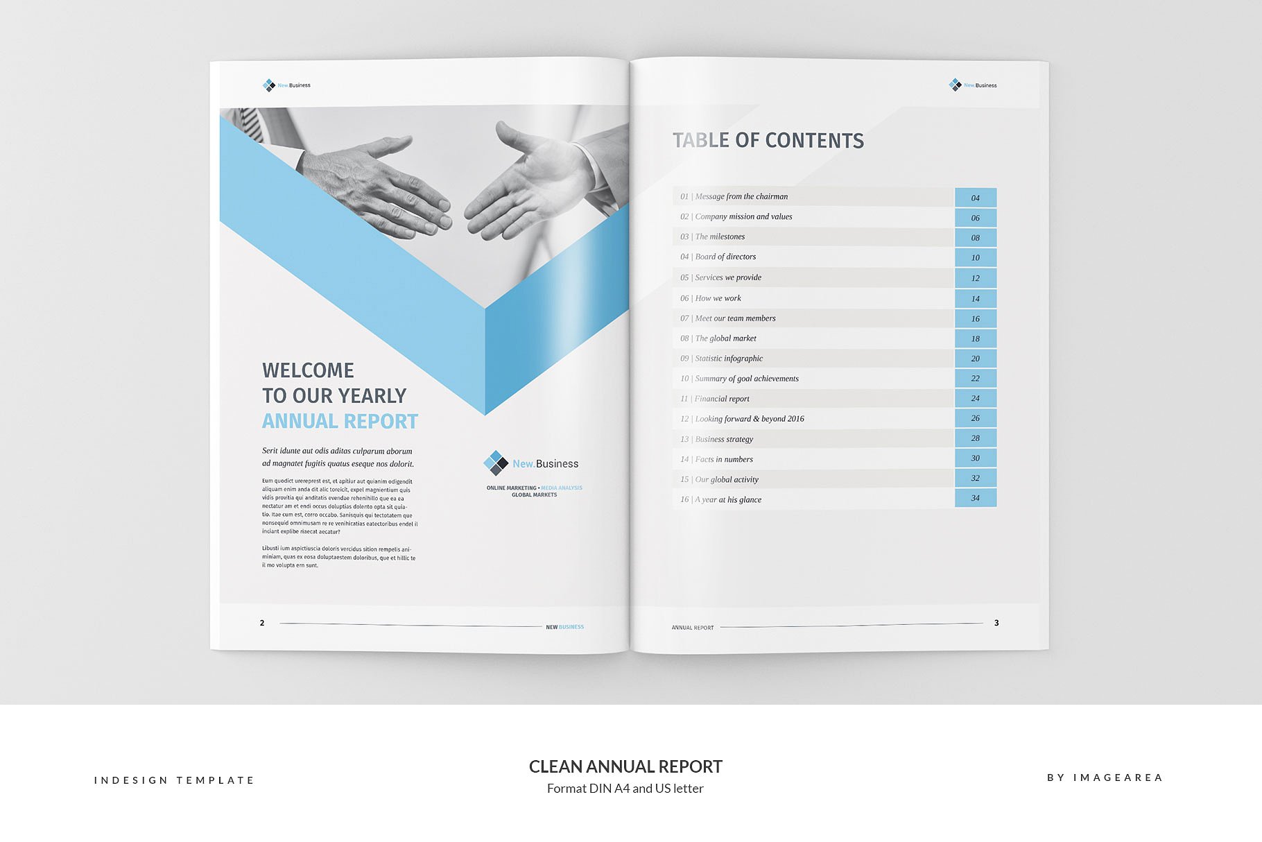 简洁专业的年报模板 Clean Annual Report插图(2)