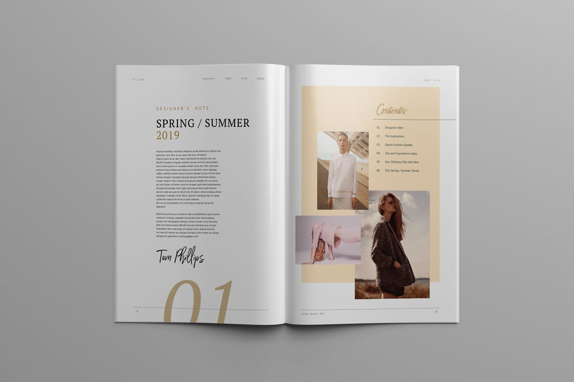 品牌时装/摄影/建筑行业产品目录&杂志设计模板 KHANSA – Fashion Lookbook & Magazine插图(1)
