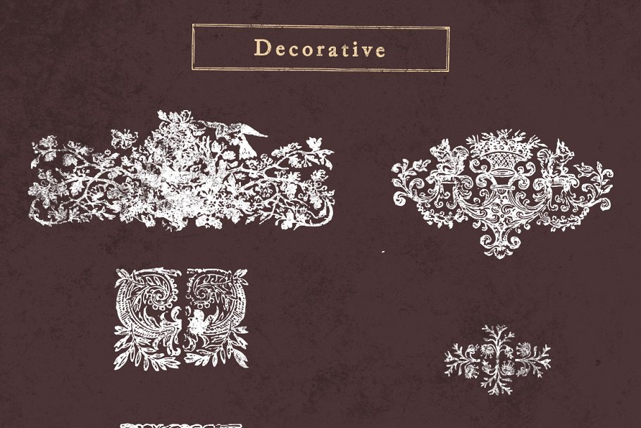 复古环绕装饰花边框架饰品套装 Decorative ornaments pack 2插图(2)