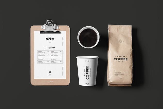逼真的咖啡品牌包装套装样机 Coffe Mock-up插图(5)