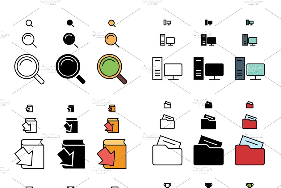 900枚教育主体ico图标素材 900 Education Responsive Icons插图(2)