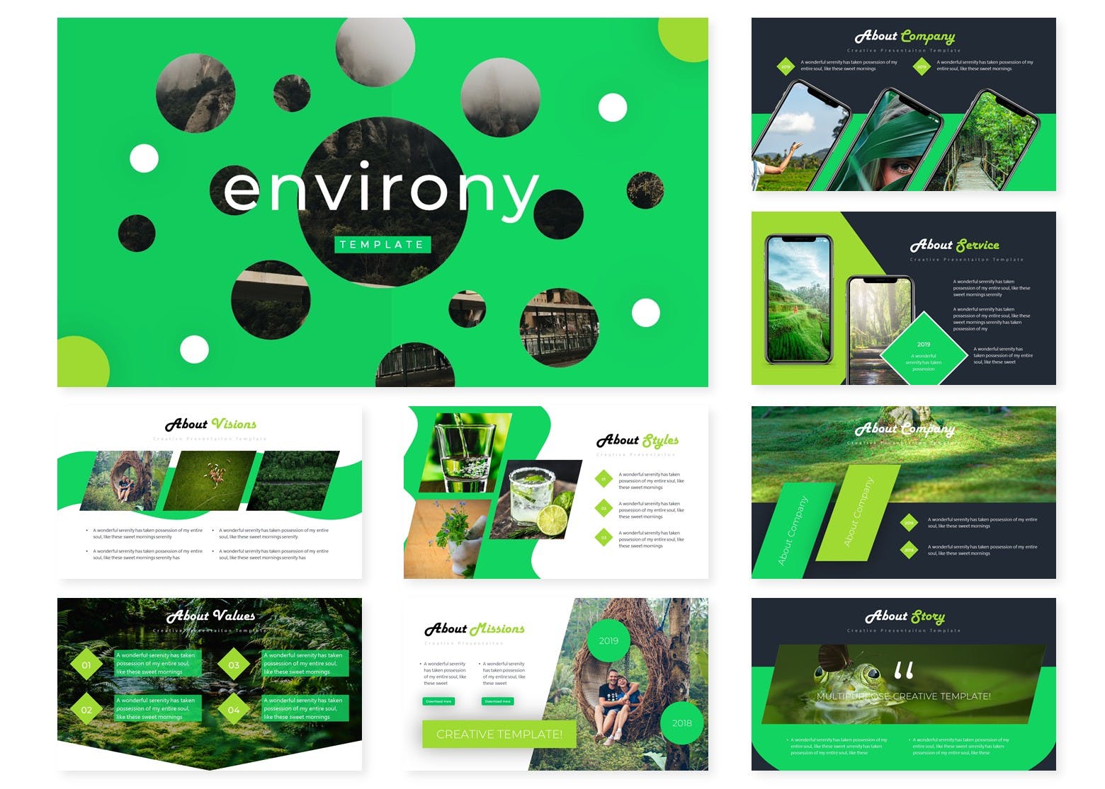 爱护保护环境主题PPT幻灯片设计模板 Environy | Powerpoint Template插图(1)