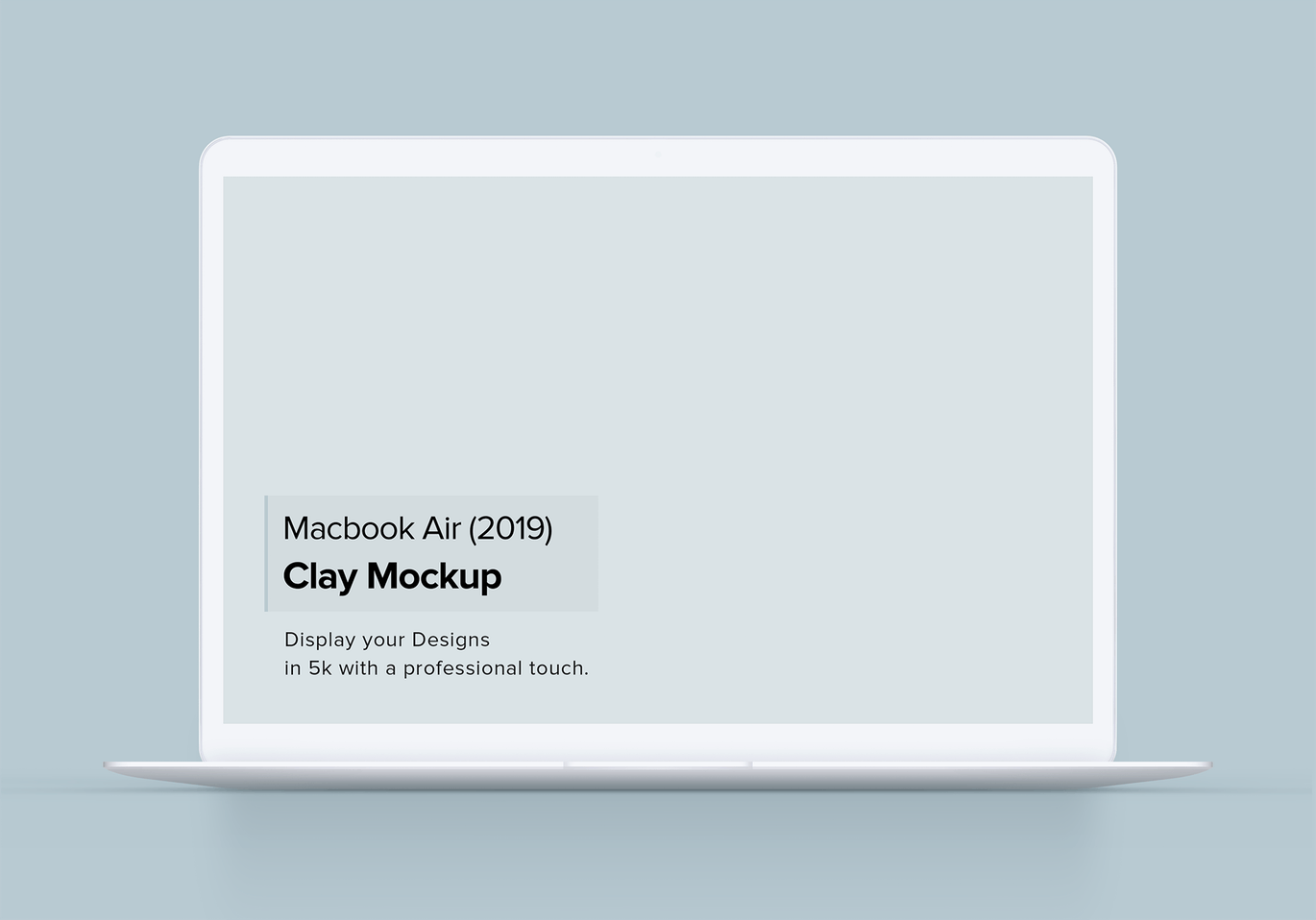 2019款MacBook Air超极本屏幕预览样机模板 Clay Macbook Air Mockup 1.0插图(1)