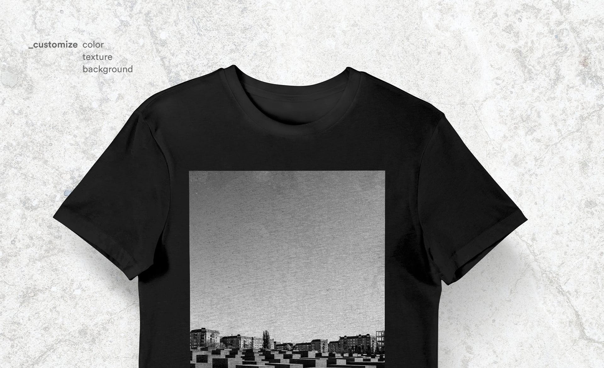T恤印花设计正面视图样机模板v3 T-shirt Mockup Vol 03插图(3)