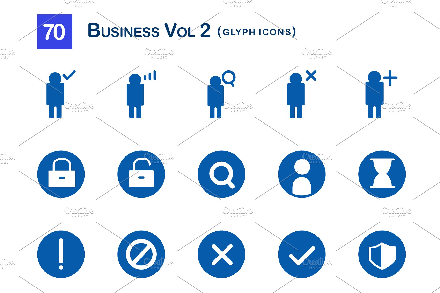 70款企业商务项目主题图标 70 Business Vol 2 Glyph Icons插图(3)
