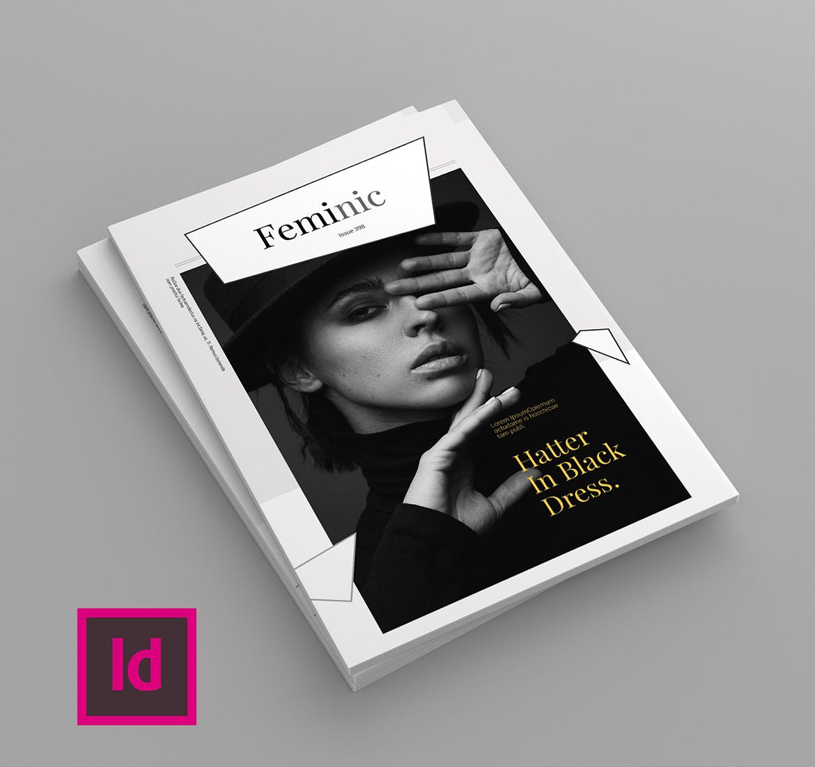 高端简约排版风格女性主题杂志设计模板 Feminic – Magazine Template插图(1)