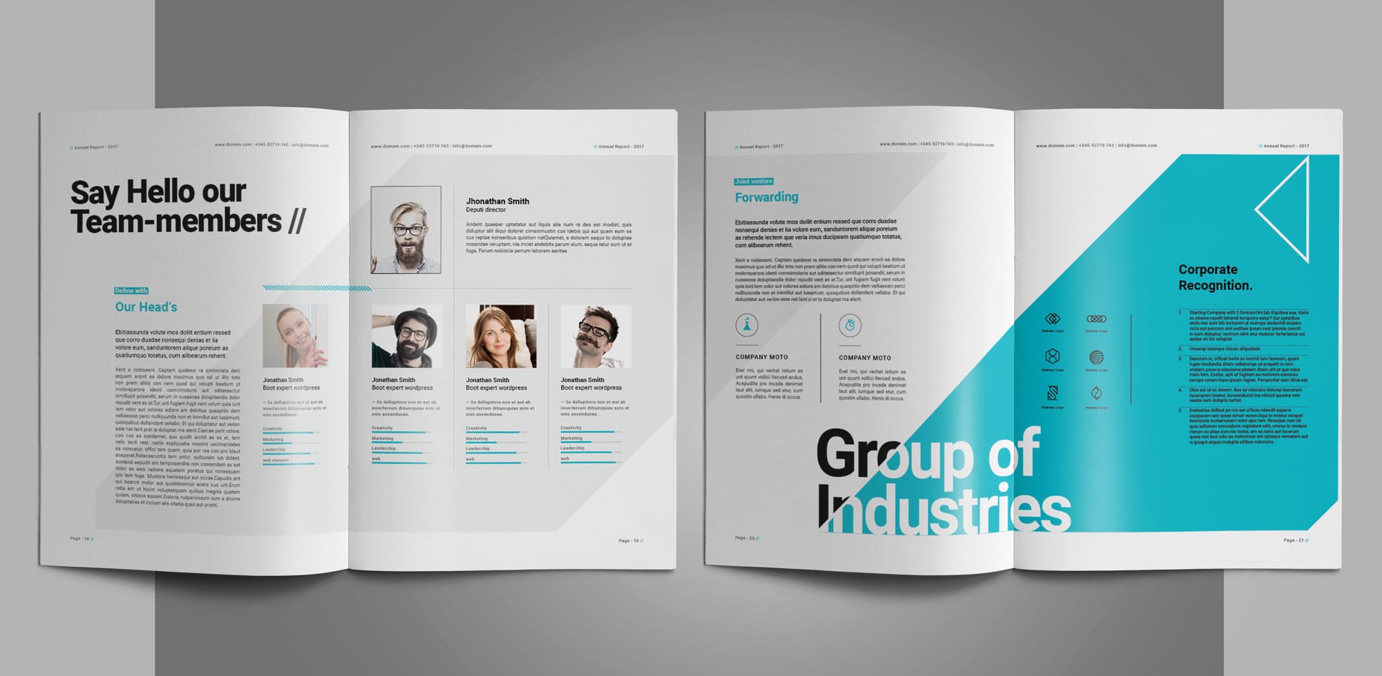 2019年优秀企业年度报告/企业年报设计模板 Report Brochure插图(9)