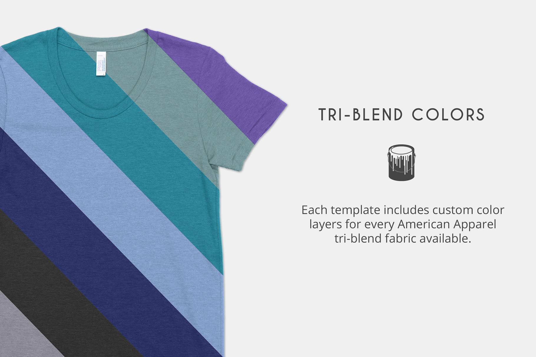 高清女性混纺T恤样机 American Apparel TR301 Shirt Mockups插图(4)