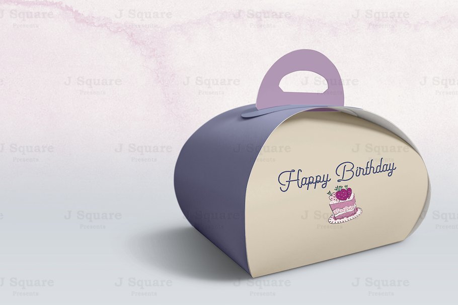 甜点包装盒外带包装样机 Packaging Mock Ups- Dessert Box插图(4)