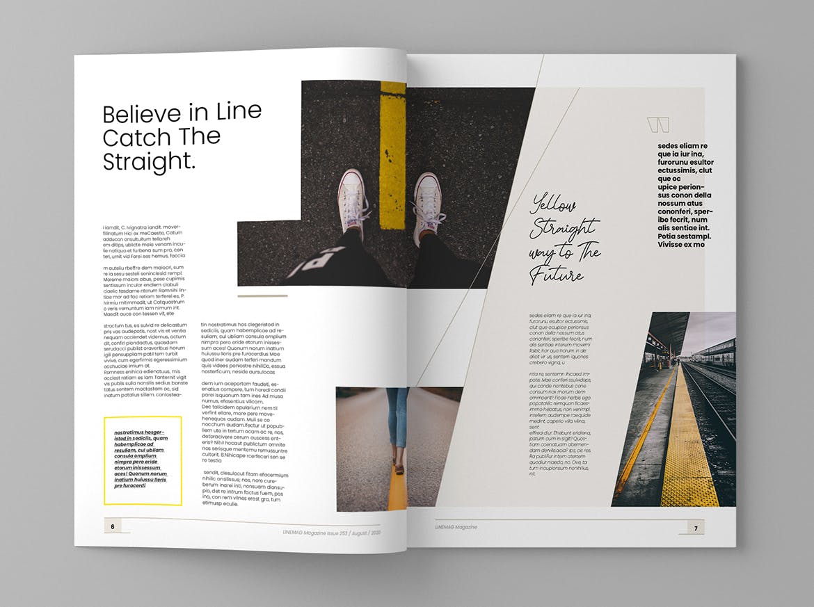 高端企业文化杂志设计模板 Linemag – Magazine Template插图(4)