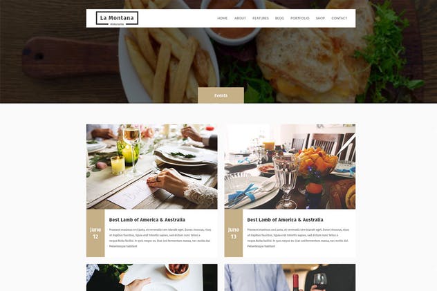 西餐厅官网网站设计PSD模板 LaMontana插图(5)