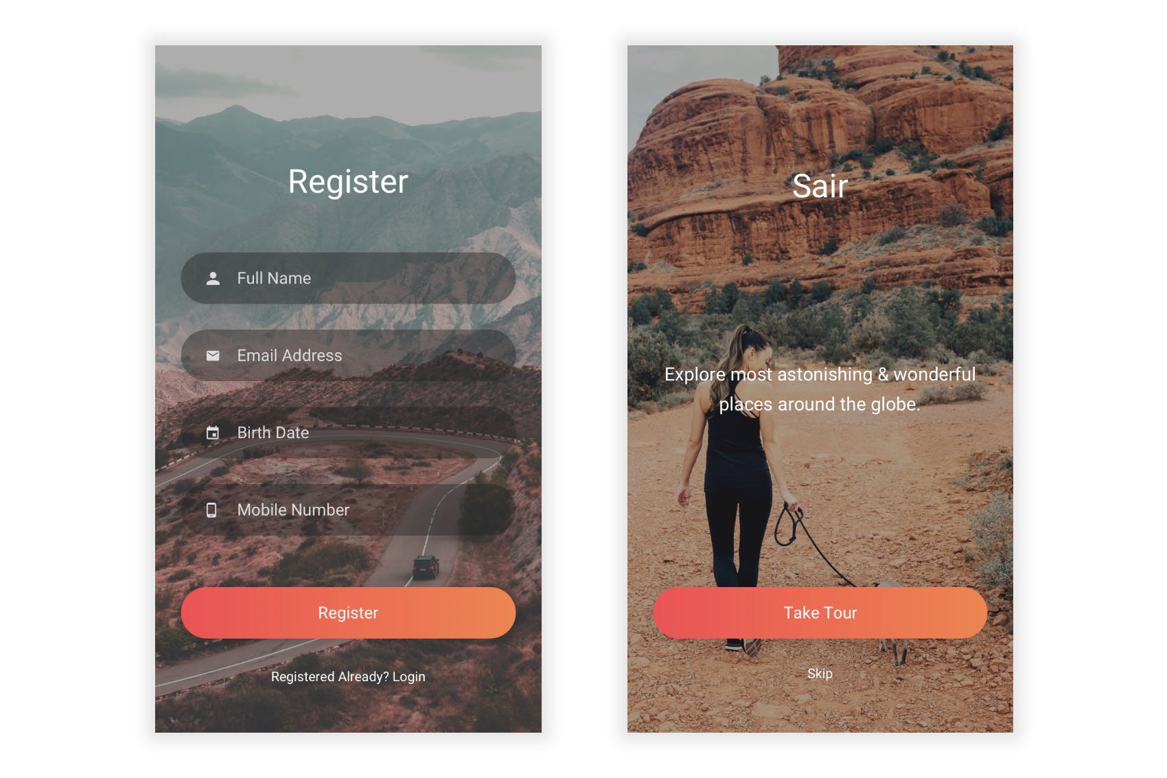 旅游/旅行APP界面设计UI套件Figma模板 Sair – Tour & Travel Figma UI Kit插图(2)