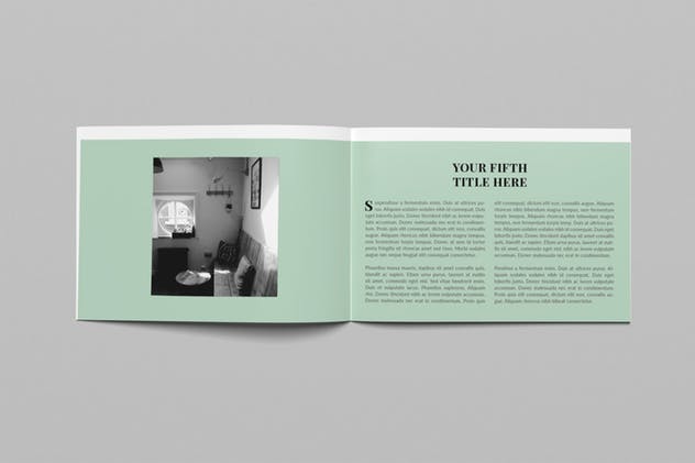 横向尺寸简约室内设计画册设计模板 Simplest Landscape Magazine插图(9)