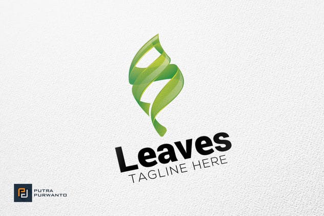 树叶叶子图形创意Logo设计模板 Leaves – Logo Template插图(1)