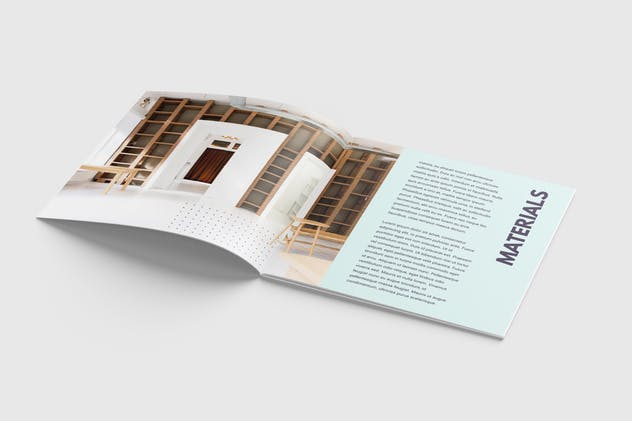 方形杂志画册设计AI模板 Square Magazine or Brochure Template插图(3)