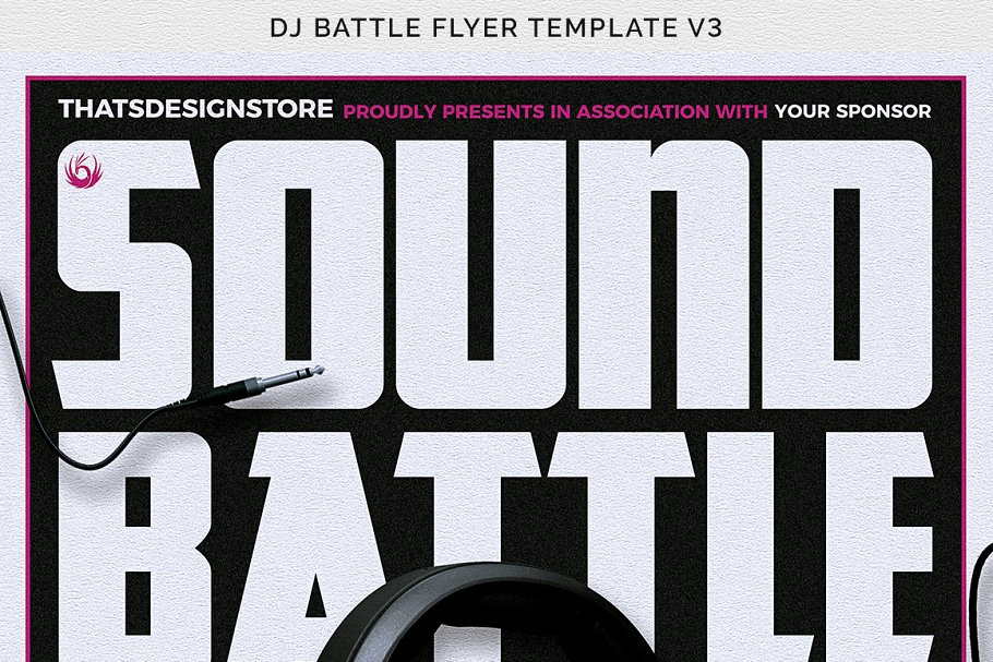 DJ音乐节活动宣传海报PSD模板V3 DJ Battle Flyer PSD V3插图(10)