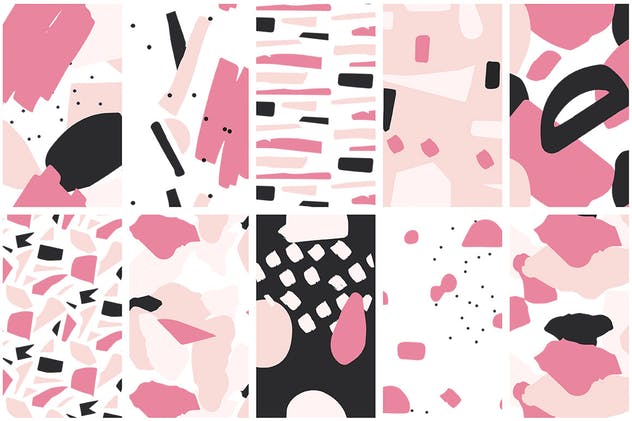 拼贴风格彩色印花图案素材 Collage Colorful Patterns插图(7)