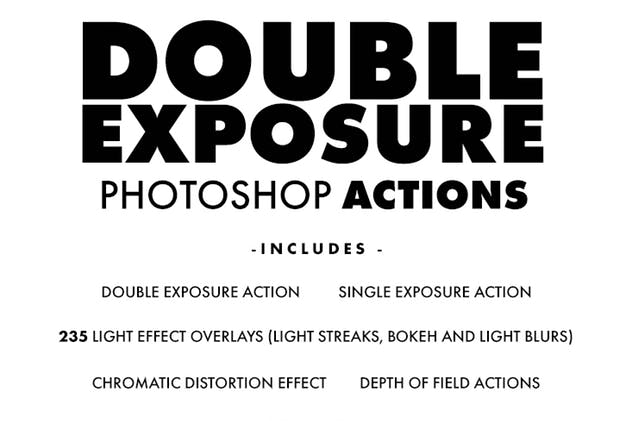 炫酷双重曝光海报照片特效PS动作 Double Exposure Photoshop Actions插图(1)