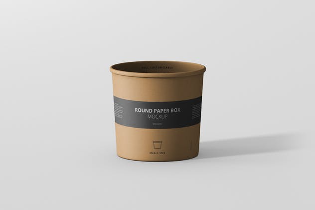 茶叶/咖啡小规格纸筒包装设计样机模板 Paper Box Mockup Round – Small Size插图(2)