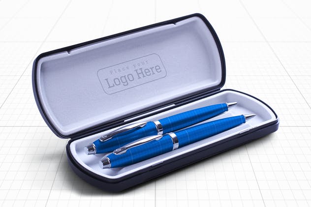 高档钢笔签字笔笔盒样机v2 Pen Box Mock Up V.2插图(12)