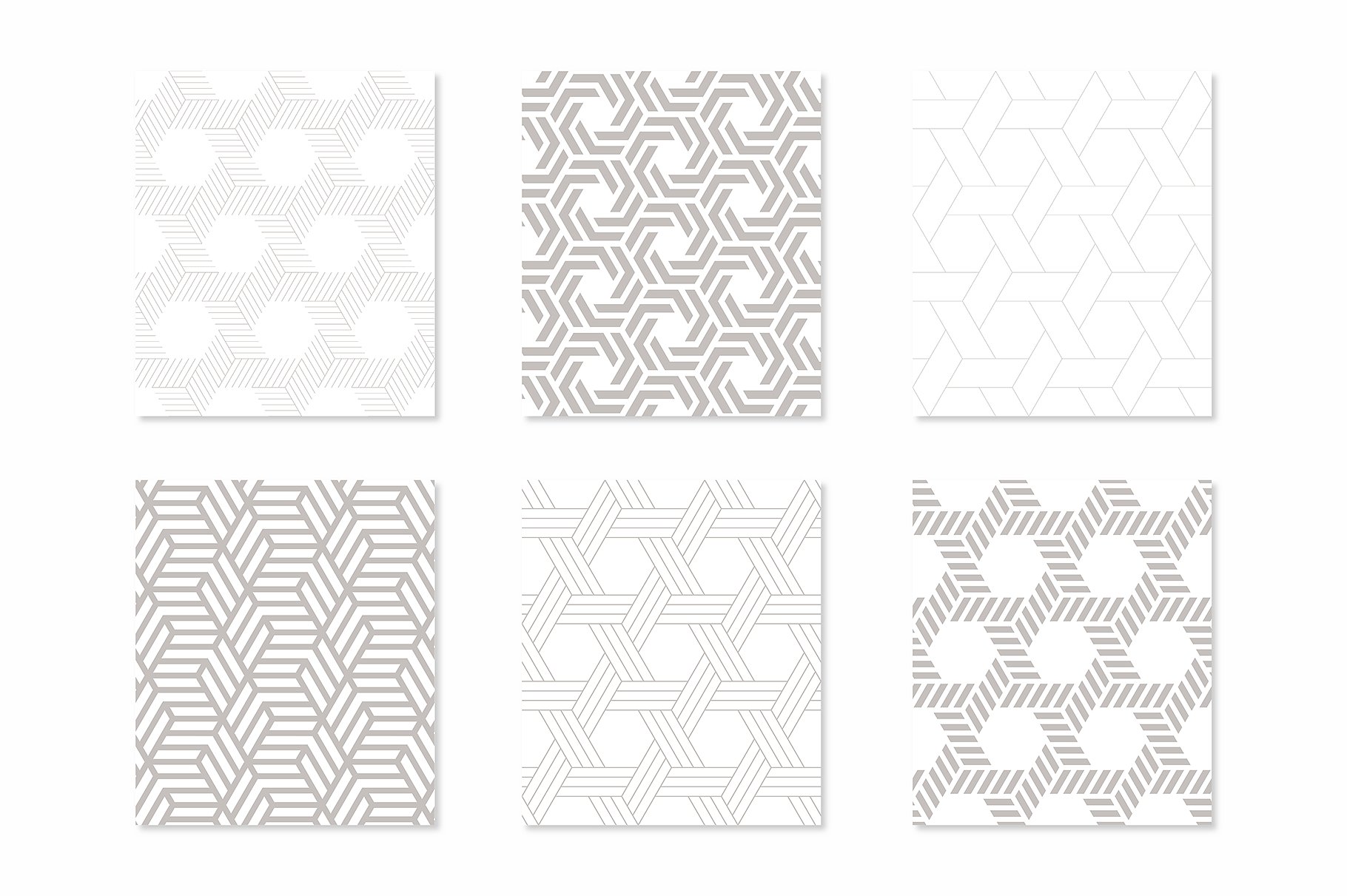 重叠直线几何图案合集 Straight Seamless Patterns Bundle插图(5)